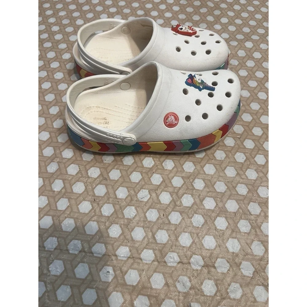 Toddler Crocband Arrow Band Clog  White Size C12